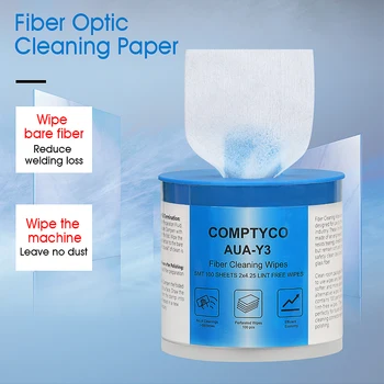 Ücretsiz kargo AUA-Y3 Tozsuz Kağıt Fiber Optik Düşük lint Mendil OpticalClean Kağıt FTTH Araçları