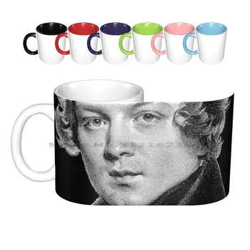 Robert Schumann-Büyük Romantik Besteci Seramik Kupalar Kahve Fincanları Süt Çay Bardağı Robert Schumann Robert Schumann Besteci Romantik