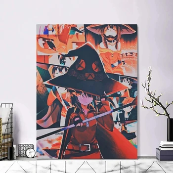 Kono Subarashii Sekaii Megumin Anime Ev Dekor Tuval Posterler Baskılar Dekorasyon Sanat Duvar Resimleri Oturma Odası Boyama Hiçbir Çerçeve