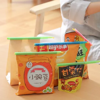 mutfak yardımcısı çanta klipsleri plastik mühürleyen sızdırmazlık klipsi pinza para alimentos sihirli çanta sticker ev organizasyon ve depolama aracı
