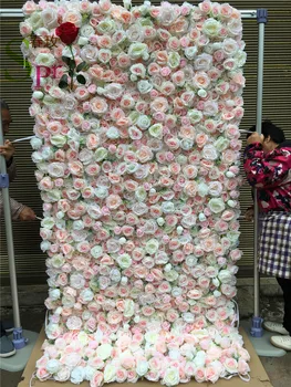 SPR Toptan Düğün Zemin yapay çiçek Duvar panel dekorasyon Yapay İpek Düğün Çiçek Duvarlar Gül Zemin