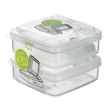 2 Adet Flip-top Tereyağı Blok Peynir Dilimleri Saklama Kutusu Taşınabilir Buzdolabı Meyve Sebze Taze tutma Organizatör Konteynerler