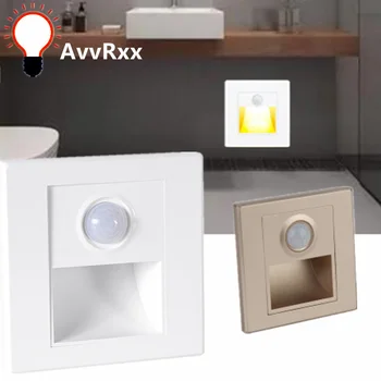 AvvRxx PIR Hareket sensörü Duvar Lambası Anahtarı İnsan Vücudu Sensörü Footlights 180 ° Sensör Aralığı Sundurma Koridor Köşe merdiven lambası