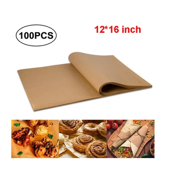 100pcs Mat Pişirme BARBEKÜ Pişirme Kağıdı Aksesuarları Mutfak Pasta Araçlar