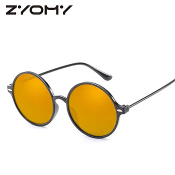 Q Zyomy Yuvarlak Marka Tasarımcısı Retro Gözlüğü Kadın Erkek Güneş Gözlüğü Oculos De Sol Gözlük Aksesuarları Vintage sürüş gözlükleri