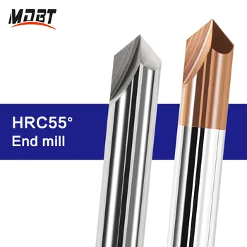 HRC55 Karbür Pah End Mill 90 Derece 2 Flüt Tungsten Çelik Alaşım freze kesicisi Aracı CNC işleme Frezeler Çapı 1-16mm