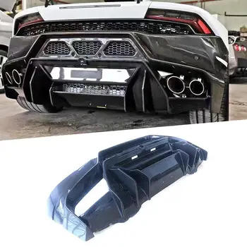 Kuru Karbon Fiber Arka Dudak Difüzör Spoiler Lamborghini Huracan LP610 Arka Tampon Spoiler Araba Styling Arka Difüzör 2014-2019