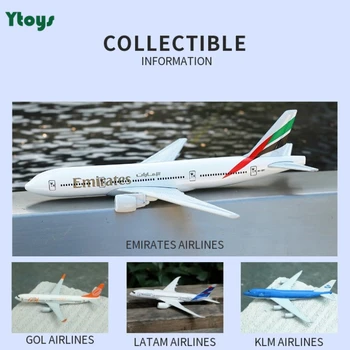 16cm Etihad ve Emirates Havayolları A380 B777 Uçak Model Uçak Alaşım Diecast Metal 1/300 Ölçekli Uçak Çocuk Oyuncak Hediye Koleksiyonu