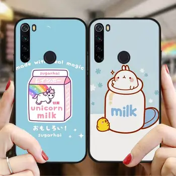 Kawaii Japon Çilek Süt içecek şişesi telefon kılıfı Xiaomi Redmi İçin Note8T 7 9 Pro 5A Redmi4X 5A 6A 6 7 8 5 Artı