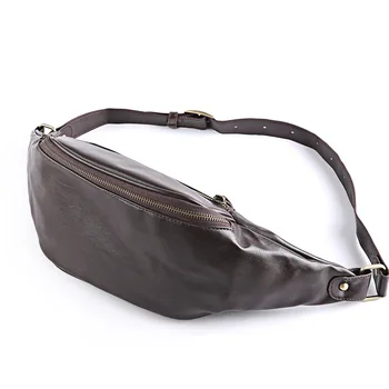 Kore moda deri bel çantası küçük göğüs çantası erkek açık eğlence küçük satchel sırt çantası