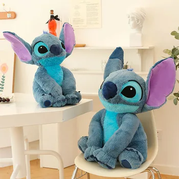 Yeni Disney Lilo ve Stitch peluş oyuncak 30/45/60cm Karikatür Dolması Bebek Kawaii Çift Sleepingpillow Yumuşak Malzeme Oyuncak Çocuklar İçin Hediye