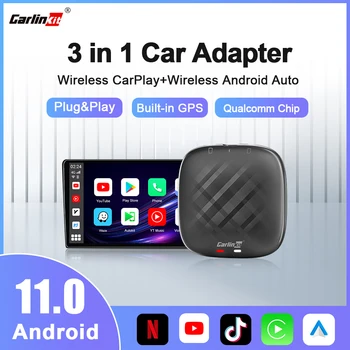 Carlinkit Carplay Aı Kutusu Android Kutusu Araba Multimedya Oynatıcı 4 + 64G Kablosuz Ayna bağlantı Android Otomatik T Kutusu CarPlay Dongle MİNİ 4G