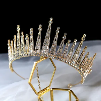 JaneVini Parlak Tasarımcı Rhinestone Gelin Kafa Bandı Lüks Altın Gümüş Gelin Tiaras Taçlar Saç Takı Kadınlar Düğün Headpieces