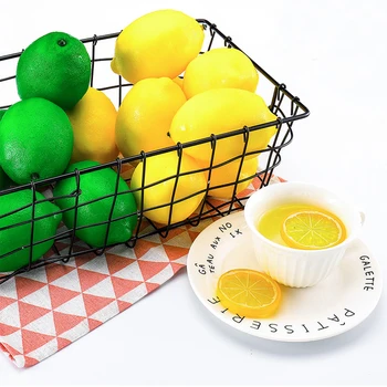 10 adet yapay meyve Plastik Sahte Meyve yapay limon ve yapay plastik sahte simüle limon