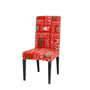 Noel sandalyesi Kapak Büyük Elastik Koltuk sandalye kılıfı s Noel Streç Yüksek Geri Slipcovers Noel Otel Ziyafet Parti