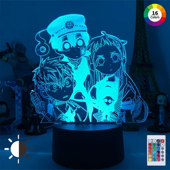 Akrilik 3D Anime Lamba HHanako Tuvalet Gece Lambası Lamba Heykelcik Aydınlatma Yatak Odası Karikatür çizgi Roman ışık ev dekor lambası Hediye