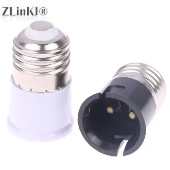 E27 to B22 led ışık lamba tutucu dönüştürücü vida ampul soket adaptörü LED tasarrufu ışık halojen lamba üsleri beyaz siyah Renk