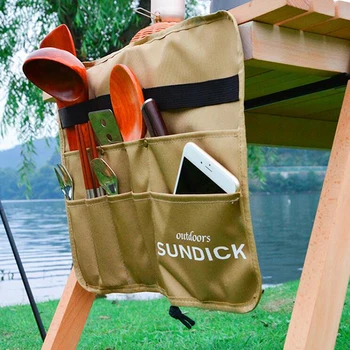 Asılı Açık Kamp Piknik saklama çantası Üçgen / Dikdörtgen Sofra saklama çantası s Açık Organizatör Malzemeleri