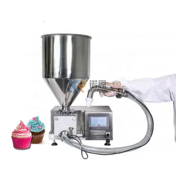 Tereyağı Puf Kek Yatırma Ekmek Doldurma Enjeksiyon Makinesi Otomatik Fincan Kek Dolum Makinesi Dondurma İçin