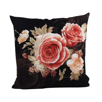 yeni büyük kırmızı çiçek desen sandalye minderi kapakları 45*45 cm olmadan ıç yastık kılıfı polyester yastıkları kapakları ev dekor X69