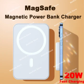 10000mAh Manyetik MagSafe Güç Bankası 20W Kablosuz Hızlı Şarj harici pil şarj cihazı Tip-c Çift Yönlü 3000mAh 5000mAh
