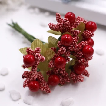 10 Adet / paket Gypsophila Mini Dekoratif Çiçekler Dut Berry yapay çiçekler Boho Dekor Düğün Buket Dıy El Sanatları Ucuz