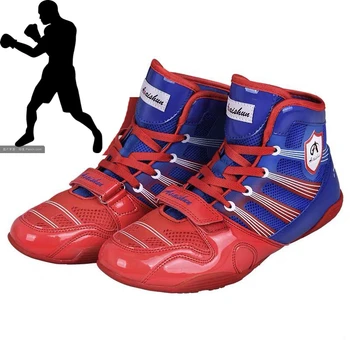 Profesyonel Boks güreş ayakkabısı erkek Kırmızı Rahat Eğitim Boks Güreş Mücadele halter ayakkabıları 36-46 Boyutları