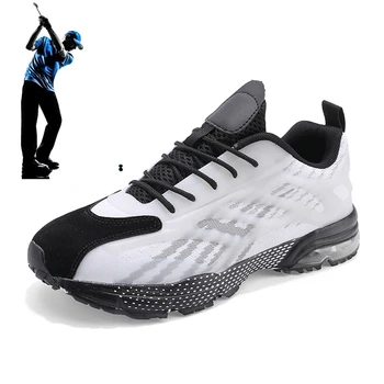 Yeni erkek golf ayakkabıları Örgü Nefes Tur Golf Eğitim Sneakers erkek Açık Egzersiz Golf spor ayakkabıları Çivi Olmadan