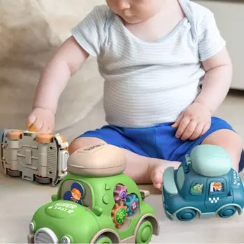 Yeni Karikatür Dişli Araba Oyuncak Bebek İtme Araba Toddlers Depolama Araba Erken Öğrenme Eğitim İnteraktif Oyuncaklar Çocuk Erkek Hediyeler İçin