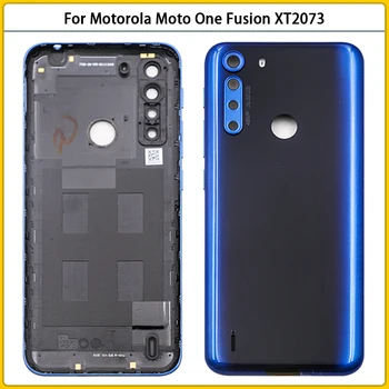Yeni Motorola Moto Bir Fusion XT2073 Pil arka kapak Plastik Panel Arka Kapı Konut Case Yan Anahtar Değiştirme
