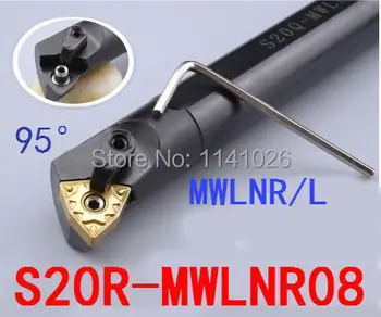 S20R-MWLNR08 20mm Torna Kesme Aletleri CNC Torna Aracı Torna Makinesi Araçları İç Metal Torna Aracı Sıkıcı Bar Tipi MWLNR / L