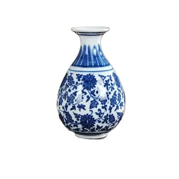 Ev Dekorasyon Çin Jingdezhen Mavi Ve Beyaz Porselen Vazo a3