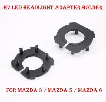 2 ADET H7 LED Far Dönüşüm Kiti Ampuller Tutucu Adaptörü Taban Tutucu Soket Mazda 3 / Mazda 5 / Mazda 6 Lambaları Dönüştürücü