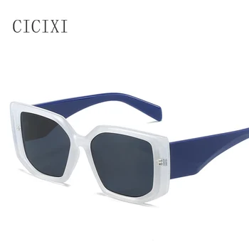 CICIXI Retro Moda Kare Kadın Erkek Güneş Gözlüğü Büyük Boy Lüks Marka Çiçekli Bacak Çerçeve Kadın güneş gözlüğü Kadınlar için