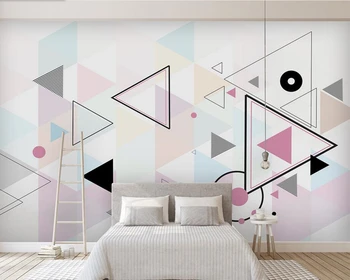 Iskandinav minimalist kişilik soyut geometrik desen duvar,oturma odası kanepe TV duvar çocuk yatak odası duvar kağıdı papel DE parede