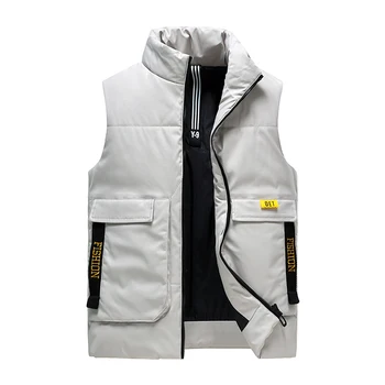 Büyük boy Yelek M-7XL Rahat moda Mektup Baskılı Sıcak ceket