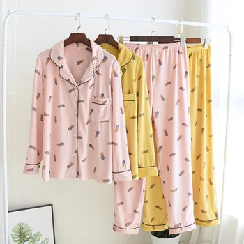 Sonbahar Kadife Çiftler Pijama Uzun Kollu Pantolon Pijama Turn-aşağı Yaka Loungewear Kadınlar ve Erkekler 2 Parça Set Ev Giysileri