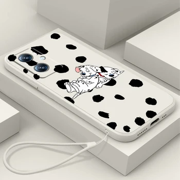 Disney Sanat Dalmatians Sıvı OPPO İçin İp Telefon Dava X5 X3 Lite F21 A96 A94 A93 A77 A76 A74 A72 A57 A53S A16 A9 5G Bulmak Serin 