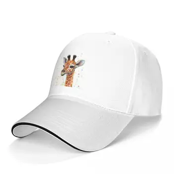 Zürafa beyzbol şapkası Bebek Zürafa Suluboya Resim Kreş Sanat Büyük Kafa Polyester Boş beyzbol şapkası Streetwear Toptan Kap