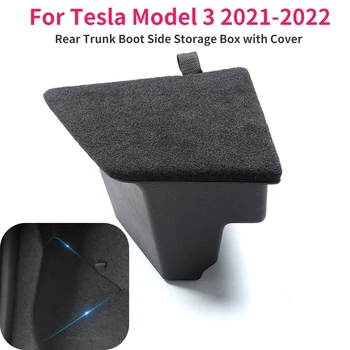Araba Gövde Yan saklama kutusu Organizatör TPE Mat bölme paneli Stowing Tidying Tesla Modeli 3 2021-2022