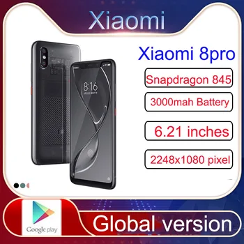 Xiao mi mi 8 PRO smartphone Snapdragon 845 android cep telefonu parmak ızi şarj 18 W 1080x2248 rastgele renk ıle hediye
