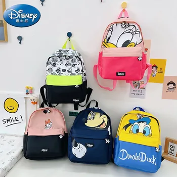 Disney 2023 Yeni Karikatür Donald Ördek Moda Sırt Çantası Mickey Mouse Sevimli çocuk Okul Çantası Kız Çok Fonksiyonlu seyahat sırt çantası