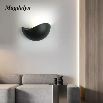 Magdalyn Su Geçirmez İç Duvar Lambası İskandinav Oturma Odası Kapağı Aplikleri Fikstür Ev Dekorasyon Modern Dış Alüminyum led ışık