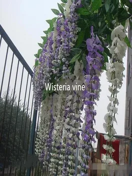 Lüks Yapay ipek çiçek Asma Ev Dekor Simülasyon Wisteria Garland Craft Süs Düğün Parti Süslemeleri İçin Ücretsiz Shi