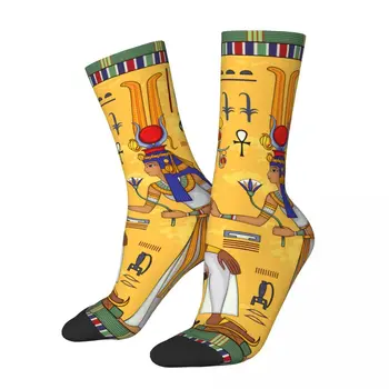 Hip-hop Antik Mısır basketbol çorapları Retro Mısır Sembolü Polyester Orta Tüp Çorap Kadın Erkek