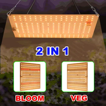2 İN 1 Yeni LED LED ışık paneli Tam Spektrum Phyto Lamba AC110V-240V AB / ABD / İNGİLTERE Tak büyüyen iç mekan çadırı Bitkiler Büyüme ışığı