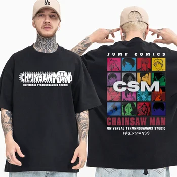2022 Japonya Anime T-shirt Testere Adam Makima Grafik Kısa Kollu T Gömlek Streetwear Yaz Serin Y2k Giysileri Tee Gömlek Tops