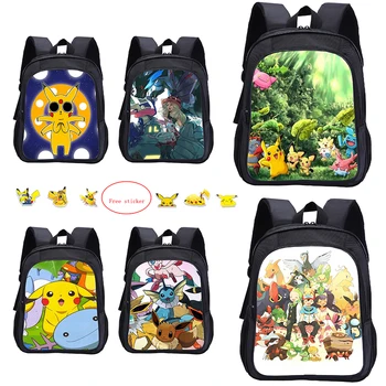 Pokemon Gitmek Okul Çantaları Sırt Çantaları Pikachu Oyuncaklar Anime Figürleri Çocuk Çantaları Baskı Sırt Çantası ile Usb Moda Açık laptop çantası