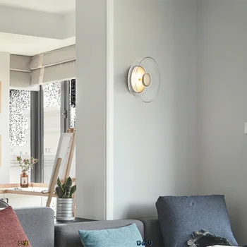 Bıossı Duvar Lambası Modern Cam Led cam duvar ışığı Kase Asılı Aplikleri İskandinav Oturma Başucu Kapalı Dekorasyon yatak odası lambası