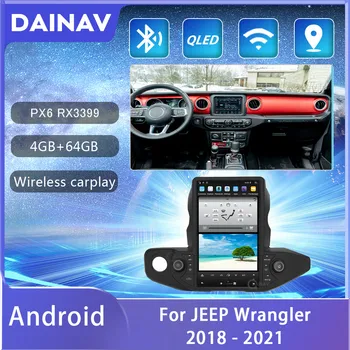 Android 13.6 inç JEEP Wrangler 2018 İçin 2019 2020 2021 multimídia araba radyo coche autoradio video Stereo çalarlar carplay Otomatik